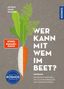 Text: "Wer kann mit wem im Beet? Die besten Partner – mit 20 Musterbeeten zum Nachpflanzen". Illustration: halbe Karotte, halbe Petersilienwurzel., Buch