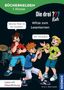 Text: "Bücherhelden 1. Klasse", "Die drei ??? Kids", "Witze zum Lesenlernen". Kinder spielen Trompete, Schlagzeug.