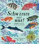 Titel: "Schwimm mit uns! 20 Fische bestimmen, basteln und aufhängen". Mehrere bunte Fische und Algen. Autorinnen: Lauren Fairgrieve, Kate Read. Logo: Kosmos., Buch