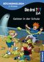 "BÜCHERHELDEN 2. Klasse", "Die drei ??? Kids", "Geister in der Schule". Kinder mit grünem Schleim, ein Geist schwebt.