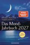 „Das Mond-Jahrbuch 2027“ von Johanna Paungger, Thomas Poppe. Nachtlandschaft mit Mondsichel über Bergen und Wasser., Buch