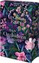 "Lucinda Riley, Das Orchideenhaus, Roman, Goldmann"; florales Design mit vielen bunten Blumen., Buch