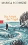"Die Arbeit der Vögel. Seelenstenogramme." Illustration: Person in Winterlandschaft., Buch