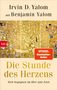 Der Titel des Buches ist "Die Stunde des Herzens". Das Cover zeigt ein Gemälde mit einem Baum und spiralförmigen Mustern., Buch