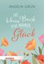 Buchtitel: "Das kleine Buch vom wahren Glück" von Anselm Grün. Hintergrund mit bunten, stilisierten Blumen., Buch