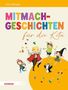"MITMACH-GESCHICHTEN für die Kita" von Petra Metzger über fröhlich tanzende Kinder in bunten Kostümen., Buch