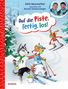 Titel: "Auf die Piste, fertig, los!", Felix Neureuther mit Bastian Schweinsteiger. Illustration von Tieren beim Skifahren., Buch