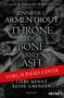 "Jennifer L. Armentrout, THRONE OF BONE AND ASH, Vorläufiges Cover, Liebe kennt keine Grenzen, Roman. Dunkle Blätter."