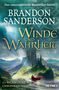 Text: "Der internationale Bestseller-Autor Brandon Sanderson, Winde und Wahrheit, Ein Sturmlicht-Chroniken-Roman". Landschaft mit Burg., Buch