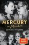 "Mercury in München: Seine besten Jahre" von Nicola Bardola. Schwarz-weißes Foto von Personen in feierlicher Kleidung., Buch