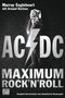 "Murray Engleheart mit Arnaud Durieux. AC/DC Maximum Rock'n'Roll. Schwarz-weiße Darstellung eines Gitarrenspielers.", Buch