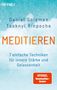 "Daniel Goleman Tsoknyi Rinpoche MEDITIEREN 7 einfache Techniken für innere Stärke und Gelassenheit" auf blauem Hintergrund., Buch