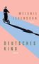 "MELANIE LEVENSOHN INSEL DEUTSCHES KIND ROMAN". Ein Kind auf einem Roller mit langem Schatten auf rosa-blauem Hintergrund., Buch