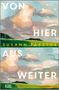 "Von hier aus weiter", Susann Pásztor, Roman, KiWi. Ölmalerei: Himmel mit Wolken, Landschaft mit grünen Feldern., Buch