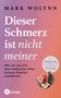 „Dieser Schmerz ist nicht meiner“ von Mark Wolynn. Kastanie mit Schale auf lila-orangefarbenem Hintergrund., Buch