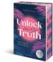 Saskia Louis: Unlock My Truth. Golden-Heights-Reihe, Band 2 (humorvolle New-Adult-Romance für alle Fans von Stella Tack | Limitierte Auflage mit Farbschnitt), Buch