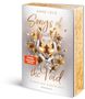 Der Text lautet: "ANNE LÜCK, Songs of the Void, KLANG DER DUNKELHEIT". Goldene Rosen und eine leuchtende Fuchsmaske., Buch