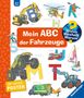 „Mein ABC der Fahrzeuge“, „Wieso Weshalb Warum?“ und „Mit Riesenposter“. Illustration von Fahrzeugen und Buchstaben., Buch