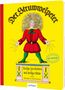 "Der Struwwelpeter", Illustration eines Jungen mit wilden Haaren und langen Fingernägeln. Text: "Lustige Geschichten"., Buch