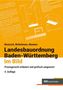 "Landesbauordnung Baden-Württemberg im Bild" in schwarzer und gelber Schrift, technische Zeichnungen als Hintergrund., Buch
