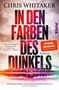 „Chris Whitaker, In den Farben des Dunkels, SPIEGEL Bestseller.“ Farbeffekte: Wald und See in leuchtenden Tönen.
