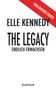 „Vorläufiges Cover“ in Rot diagonal. Große schwarze Schrift: „Elle Kennedy, The Legacy, Endlich erwachsen“. Unten: „everlove“., Buch