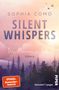 „SOPHIA COMO, SILENT WHISPERS, Wie Stimmen im Wind, ROMAN, SPIEGEL Bestseller-Autorin, PIPER.“ Lila Wald vor Berg., Buch
