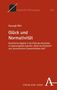 „Glück und Normativität” von Hyungki Min. Untertitel über Ethik bei Aristoteles. Rotes Cover mit einem Logo oben links., Buch