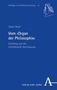 Sören Wulf: Vom 'Organ der Philosophie' – Schelling und die intellektuelle Anschauung. Blaues Cover, stilisierter Kopf oben rechts., Buch