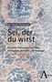 Text: "Sei, der du wirst. Poetische Phänomenologie nach Kierkegaard, Nietzsche und Heidegger." Hintergrund abstrakt, blau-weiß., Buch