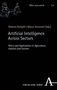 Text: "Roberto Redaelli | Marco Innocenti. Artificial Intelligence Across Sectors. Ethics in Agriculture, Industry, Tourism." Oben links ist eine Justizia-Illustration. Unten rechts steht "VERLAG KARL ALBER"., Buch
