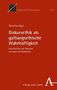 Titel: "Diskursethik als gattungsethische Wahrhaftigkeit" von Dorothea Apel. Rotes Cover, Verlag Karl Alber Logo., Buch