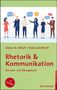 "Rhetorik & Kommunikation, Ein Lehr- und Übungsbuch, 19. Auflage." Illustration von Menschen mit Sprechblasen.