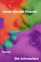 Text: "Jonas Hassen Khemiri", "Roman", "Die Schwestern". Farbiges Punktemuster mit überlappenden Gesichtern in vielen Farben., Buch