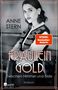 "Anne Stern. Fräulein Gold: Zwischen Himmel und Erde. Roman." Schwarz-Weiß-Foto einer Frau in Vintage-Kleidung., Buch