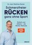 „Schmerzfreier Rücken ganz ohne Sport” oben; blau gekleideter Mann lächelnd; „SPIEGEL Bestseller-Autor“ Box., Buch