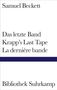 Samuel Beckett: Das letzte Band. Krapp's Last Tape. La dernière bande, Buch