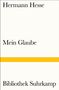 Hermann Hesse: Mein Glaube, Buch, Buch