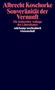 „Albrecht Koschorke: Souveränität der Vernunft. Die kulturellen Anfänge des Liberalismus. suhrkamp taschenbuch wissenschaft.“ In rot auf dunkelblauem Hintergrund., Buch