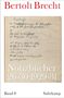 Bertolt Brecht: Notizbücher, Buch