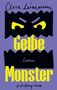 "Clara Leinsemann, Gelbe Monster, Roman, suhrkamp nova" in gelber Schrift auf lila Hintergrund, Augen in Schwarz., Buch