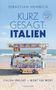 "Sebastian Heinrich. Kurz gesagt: Italien. Italien erklärt - Wort für Wort. Das Buch zum Podcast." 

Strand mit Eiscafé., Buch