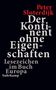 Text: "Peter Sloterdijk Der Kontinent ohne Eigenschaften Lesezeichen im Buch Europa Suhrkamp". Schwarzer Hintergrund., Buch