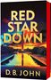 "RED STAR DOWN", Thriller von Suhrkamp, D.B. John. Washington Monument vor einem dramatischen Himmel.