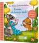 "Der kleine Siebenschläfer - Komm, ich tröste dich! Mit tollen Schiebeelementen." Zwei niedliche Tiere in einer Wiese., Buch