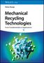 Titel: "Mechanical Recycling Technologies". Autor: Rainer Bunge. Illustrationen von blauen Würfeln auf grünem Hintergrund., Buch
