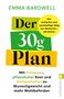 "Der 30g Plan" von Emma Bardwell verspricht einfache, nachhaltige Gewichtsabnahme. Texte sind groß und bunt gestaltet., Buch