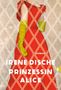 "ROMAN IRENE DISCHE PRINZESSIN ALICE" über einem Gemälde eines Frauenkörpers in rotem Kleid und gelben Handschuhen., Buch