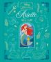 „Disney Deluxe Arielle“ und „CARLSEN“ in verspielter Schrift. Eine Illustration mit Arielle, einer Meerjungfrau und einem Fisch., Buch