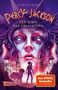 "Rick Riordan, PERCY JACKSON, DER ZORN DER DREIFACHEN GÖTTIN. Dein SPIEGEL Bestseller. Junge vor riesigem Gesicht, Tore.", Buch